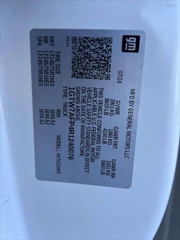 2024 GMC Savana Cargo 2500 Work Van