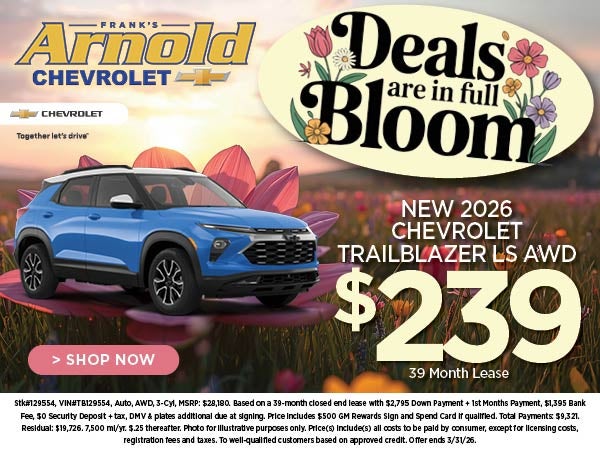 New 2026 Chevrolet Trailblazer ACTIV Lease