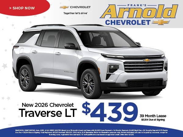 New 2026 Chevrolet Traverse Lease