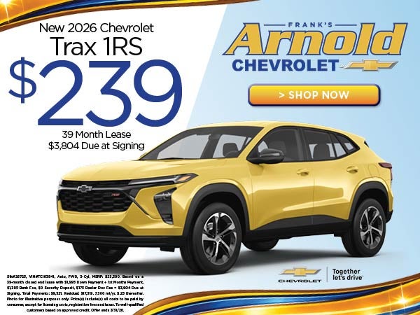 New 2026 Chevrolet Trax 1RS $239/39 Month Lease