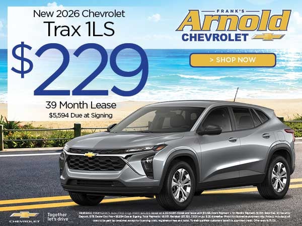 New 2026 Chevrolet Trax 1LS $229/39 Month Lease