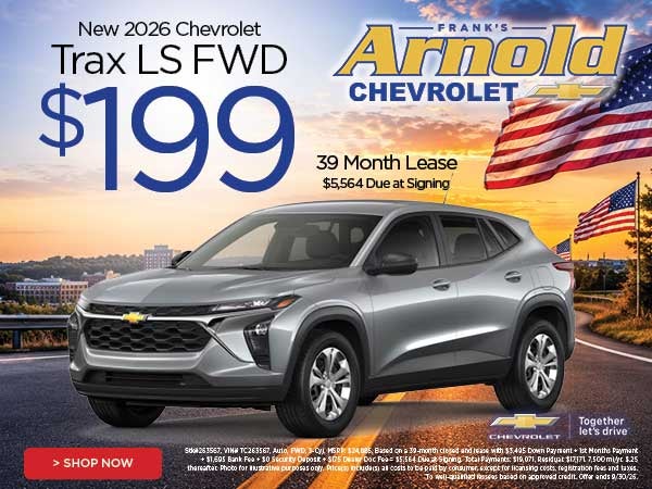 New 2026 Chevrolet Trax LS FWD $199/39 Month Lease